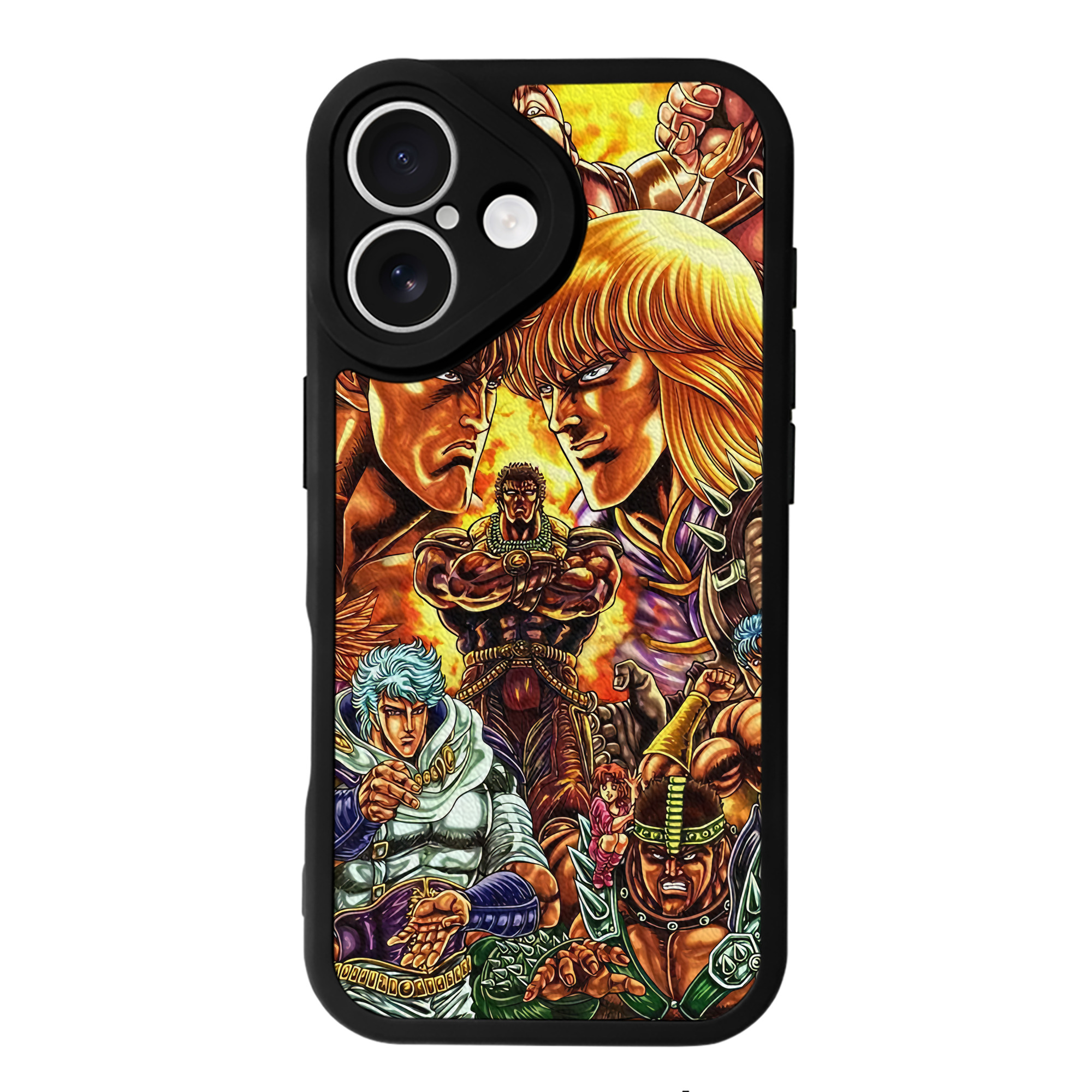 （画像用） 北斗の拳 Fist of the North Star 【iPhone 16シリーズ対応】シリコンスマホケース（レザー調） 材質：シリコン